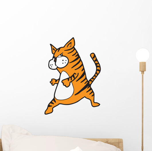 Cat Fat Cartoon Wall Decal