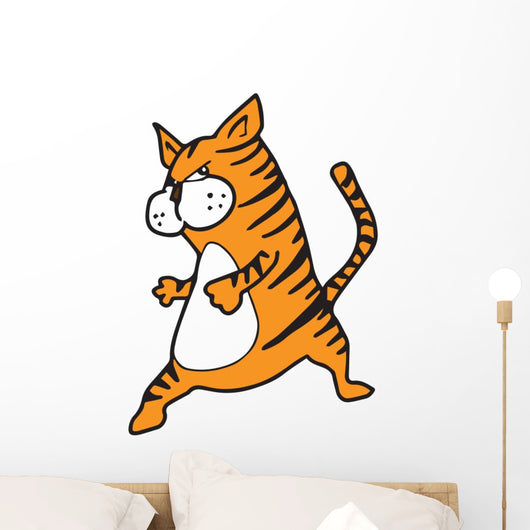 Cat Fat Cartoon Wall Decal
