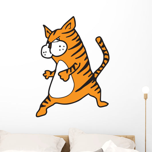 Cat Fat Cartoon Wall Decal