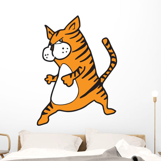 Cat Fat Cartoon Wall Decal