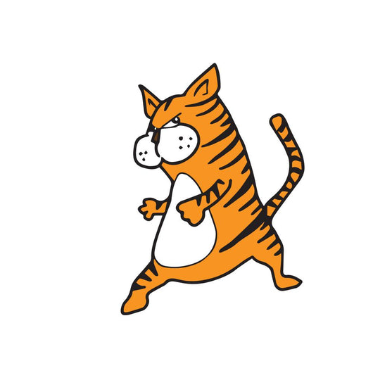 Cat Fat Cartoon Wall Decal