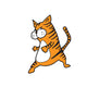 Cat Fat Cartoon Wall Decal
