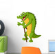 Crocodile Standing While Holding Wall Decal