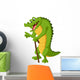 Crocodile Standing While Holding Wall Decal