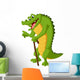 Crocodile Standing While Holding Wall Decal