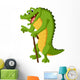 Crocodile Standing While Holding Wall Decal