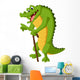 Crocodile Standing While Holding Wall Decal