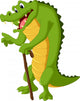 Crocodile Standing While Holding Wall Decal