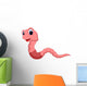 Cute Worm Cartoon Wall Decal