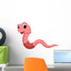 Cute Worm Cartoon Wall Decal
