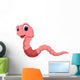 Cute Worm Cartoon Wall Decal