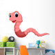 Cute Worm Cartoon Wall Decal