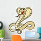 Illustration Cobra Snake White Wall Decal