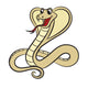 Illustration Cobra Snake White Wall Decal