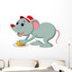 Mice and Slice Cheese Wall Decal Design 3