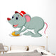 Mice and Slice Cheese Wall Decal Design 3