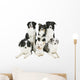 Schwarzweisse Hundegruppe Wall Decal