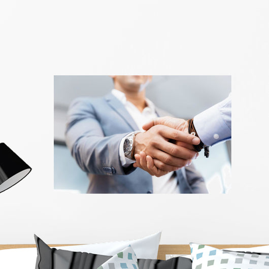 Handshake Businessmen Concepts Soft Focus Wall Decal
