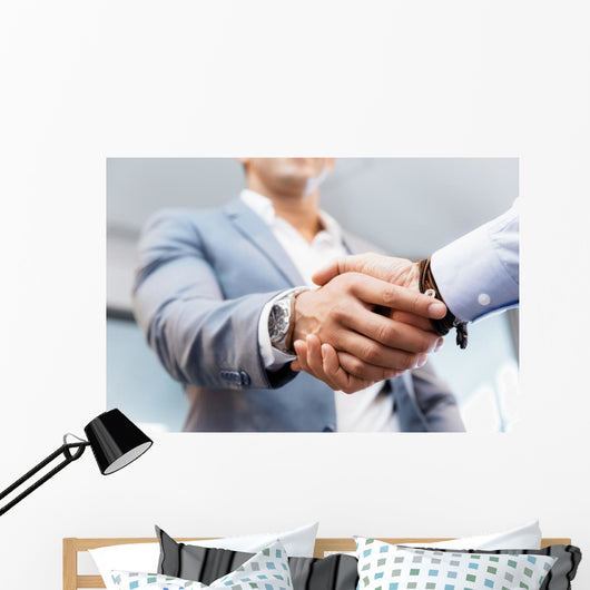 Handshake Businessmen Concepts Soft Focus Wall Decal