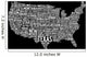 USA Words Map Wall Decal