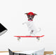 Skater Boy Dog Wall Decal