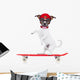 Skater Boy Dog Wall Decal
