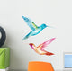 Watercolor Colibri Bird Wall Decal Design 1