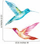 Watercolor Colibri Bird Wall Decal Design 1