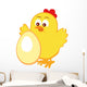 Emblem with Cute Chicken Wall Decal