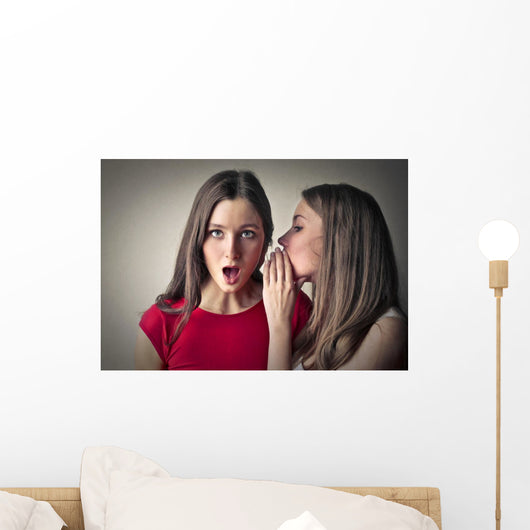 Sisters Whispering Secrets Wall Decal