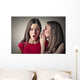Sisters Whispering Secrets Wall Decal