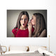 Sisters Whispering Secrets Wall Decal