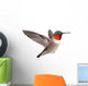 Flying Ruby-throated Hummingbird with Wall Decal