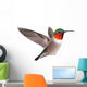 Flying Ruby-throated Hummingbird with Wall Decal