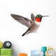 Flying Ruby-throated Hummingbird with Wall Decal