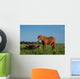 Chevaux Bruns Wall Decal
