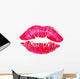 Beautiful Red Lips White Wall Decal