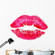 Beautiful Red Lips White Wall Decal