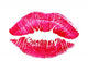 Beautiful Red Lips White Wall Decal