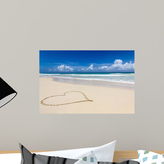Ein Herz im Sand Wall Decal