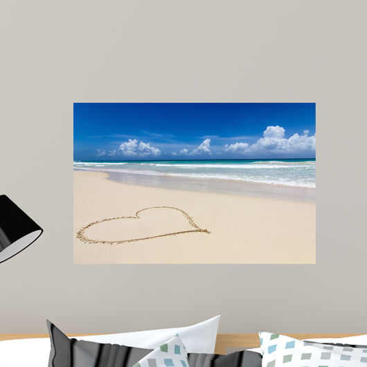 Ein Herz im Sand Wall Decal