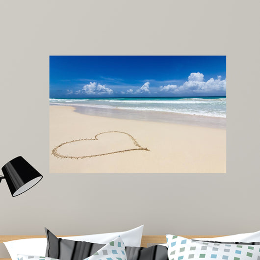 Ein Herz im Sand Wall Decal
