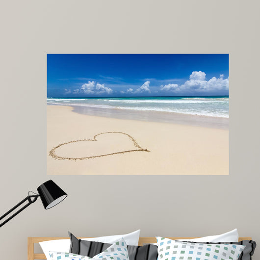 Ein Herz im Sand Wall Decal
