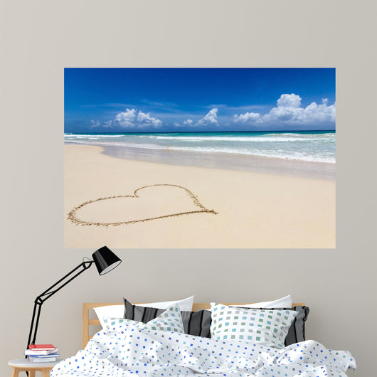 Ein Herz im Sand Wall Decal