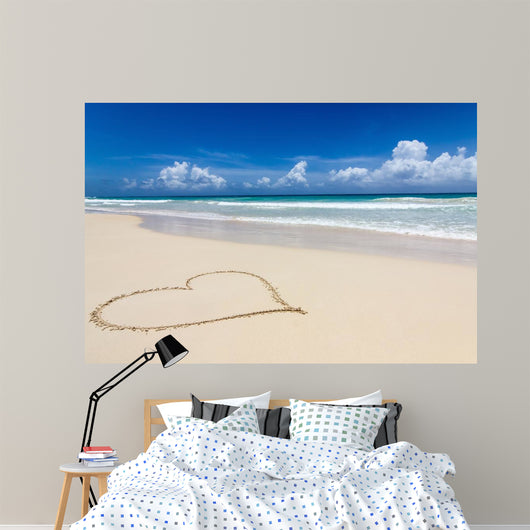 Ein Herz im Sand Wall Decal
