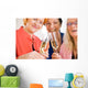 Smiling Mom Friends Tossing Wall Decal