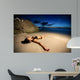 Young Female Model Lying Wall Decal
