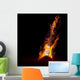Burning Guitar Wall Decal