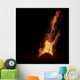 Burning Guitar Wall Decal