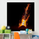 Burning Guitar Wall Decal